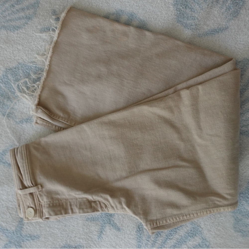 Zara Beige Straight-Leg Trousers